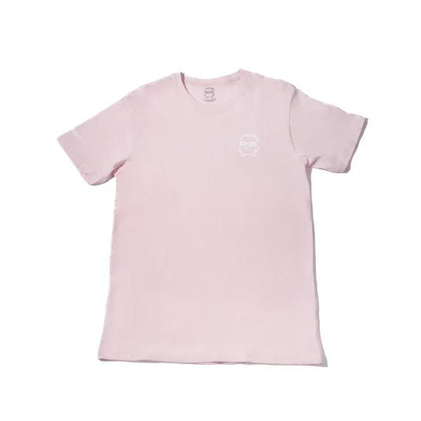 Front profile of our pink t shirt. Stay stylish and comfy with this tee. Available for purchase on this page