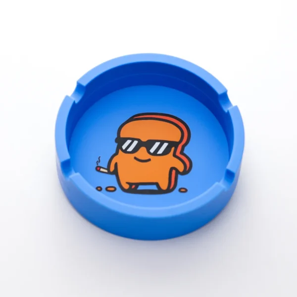 Our Blue Silicone Ashtray showcasing the choast design.