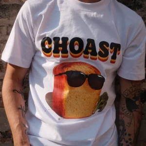 Model wearing the Choast N Brocc Choast T-Shirt.