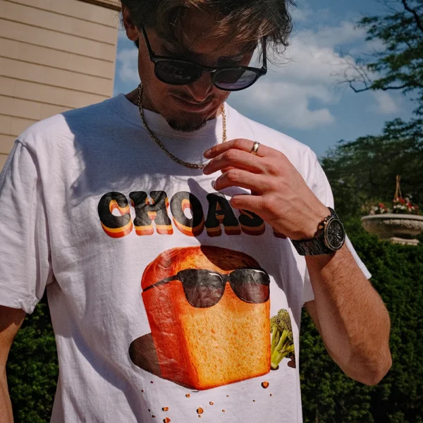 One of our choast models wearing the Choast N Brocc Tee.