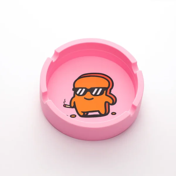 Our Pink Silicone Ashtray. Heat resistant and durable