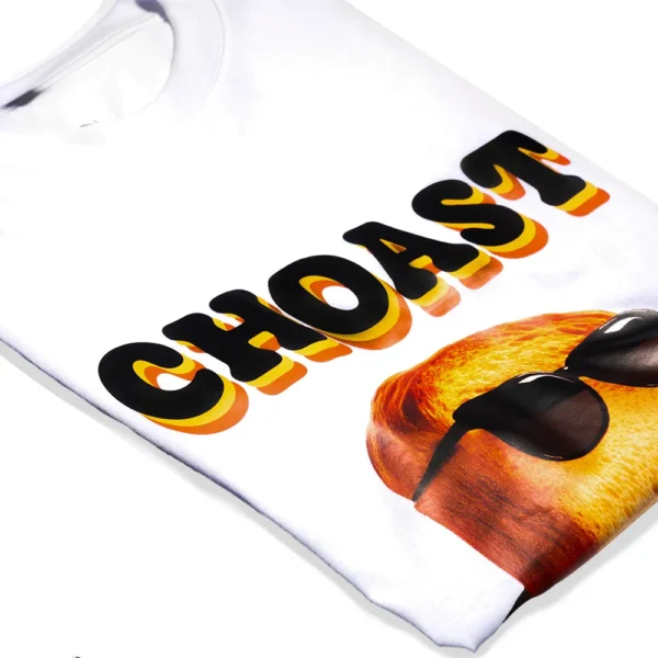 Choast N Brocc Choast T-Shirt. Color is white of the shirt with design on the front.