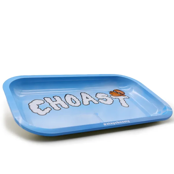 Corner angled shot of our toronto rolling tray. Showcasing the depth of the tray.