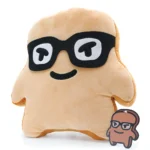 A front angle of our choast plushie