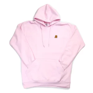 Front shot of our pink OG choasted hoodie