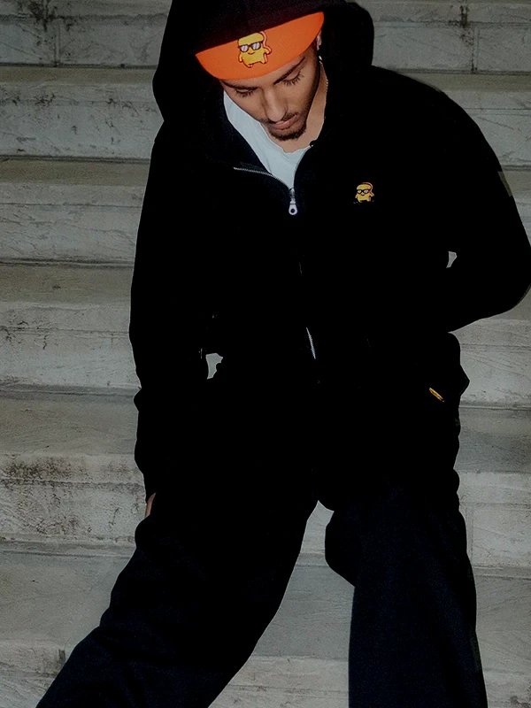 Stay choasty this fall with the new zip up hoodie and sweat pants